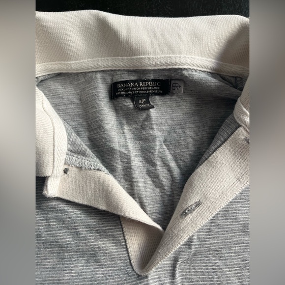 Banana Republic Luxury Touch Men's Grey Polo Shirt - Small - Picture 2 of 7